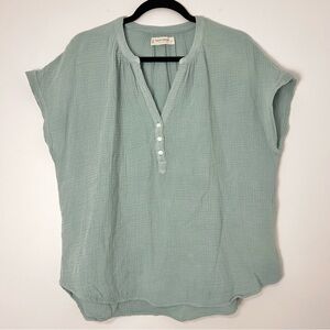 Lucky Brand Aqua Green Blouse Size‎ Medium